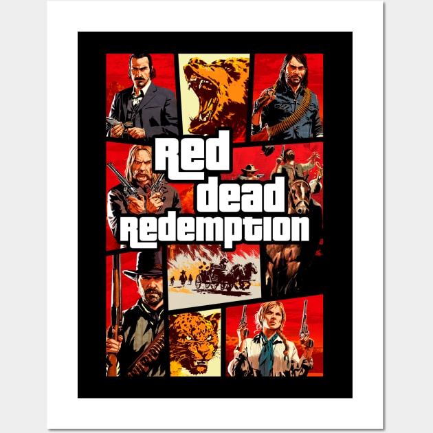 Red Theft Redemption Wall Art by Signal Fan Lab